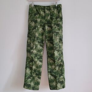 Cherokee Kids' Green Camouflage Cargo Pants,size 14